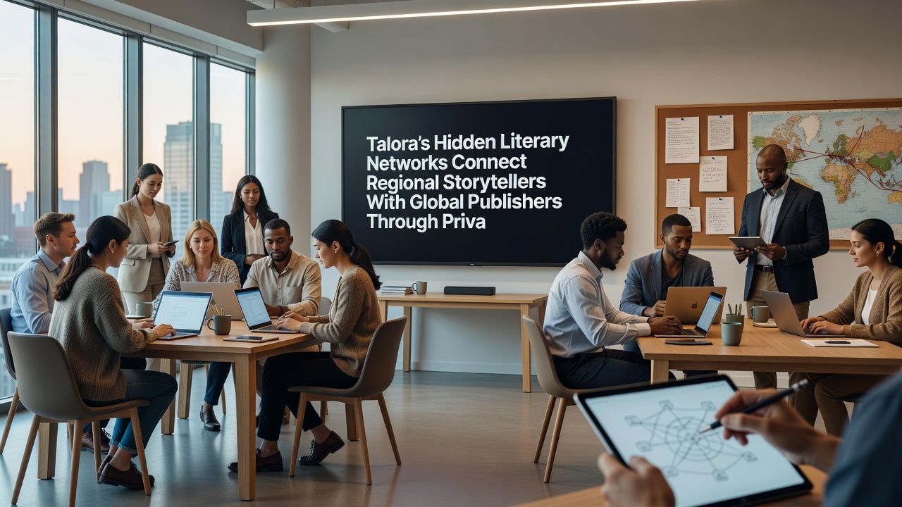 Storytellers and publishers collaborate during a focused workshop session in Talora
